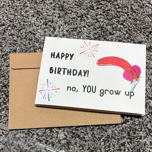 Funny Birthday Card with Envelope